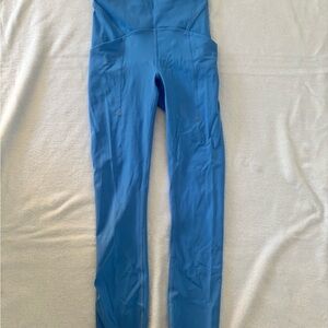 Blue High-Waisted Leggings